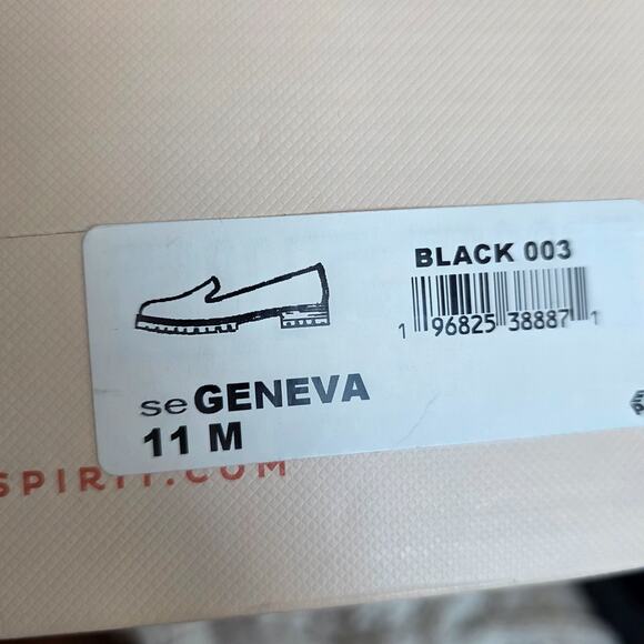 NIB Easy Spirit Women's Geneva Black Croc Patent Leather Lug Sole Loafers Sz 11 - Picture 4 of 4